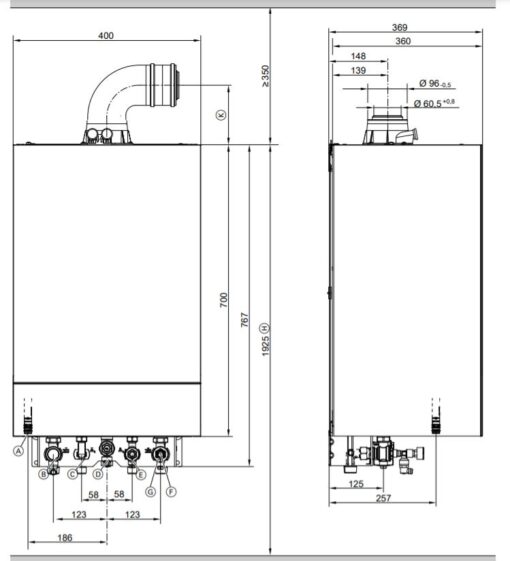 Viessmann zostava Vitodens 100-W plynový kondenzačný kotol 2,9-19KW so zásobníkom TÚV 120L, snímač vonk. teploty, termostat, Z022946 - Image 2
